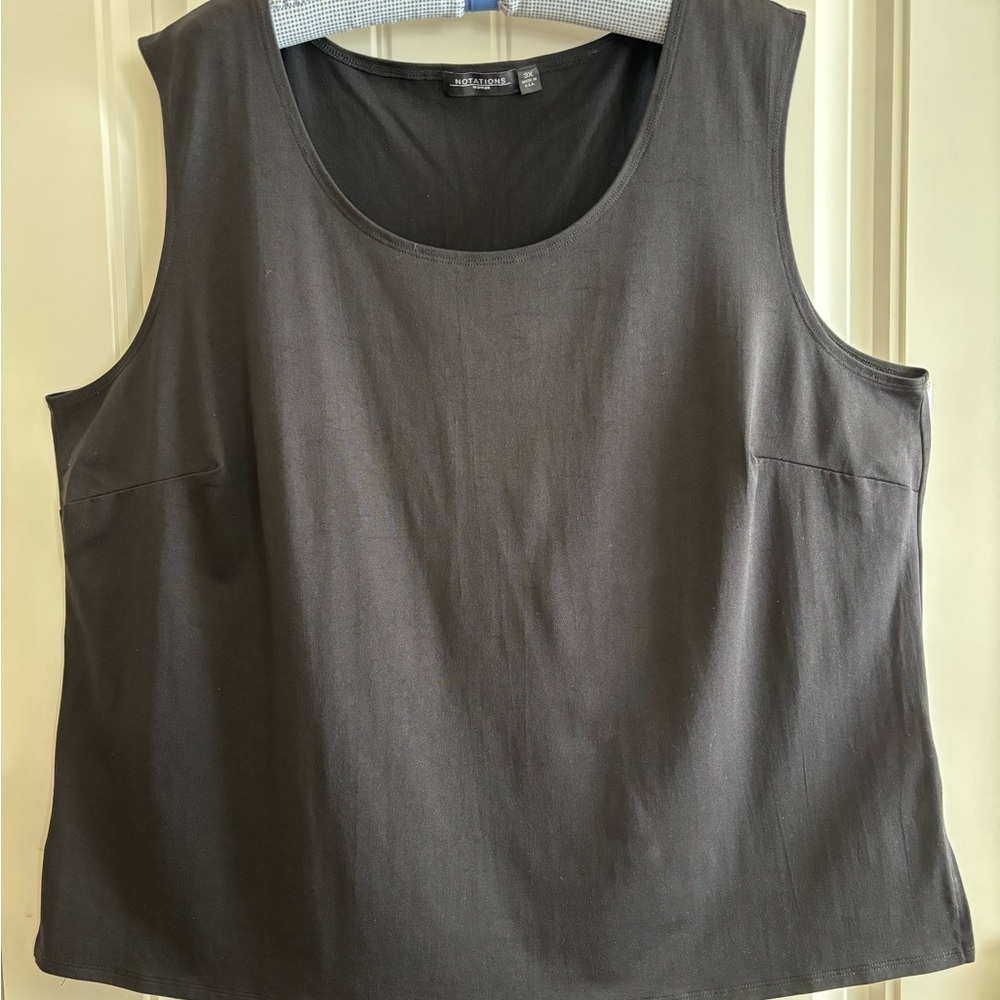 Notations Black Sleeveless Top